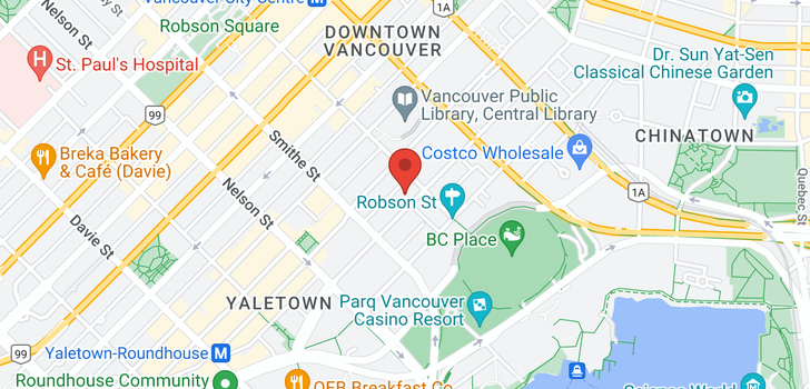 map of 1103 821 CAMBIE STREET